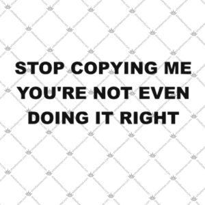Stop Copying Me You’re Not Even Doing It Right Funny Quotes 2