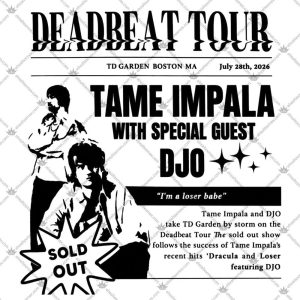 Deadbeat Tour Tame Impala With Special Guest TShirt