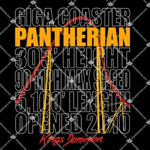 GiGa Coaster Pantherian Kings Dominion 3 GiGa Coaster Pantherian Kings Dominion Shirt