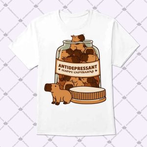 Antidepressant Happy Capybara T Shirt