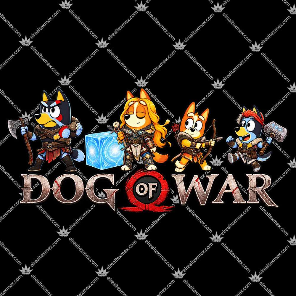 Dog Of War Bluey God of War Meme 2 Dog Of War Bluey God of War Meme T Shirts