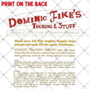 Dominic Fike's Touring & Stuff 2026 5 Dominic Fike's Touring & Stuff 2026 TShirts