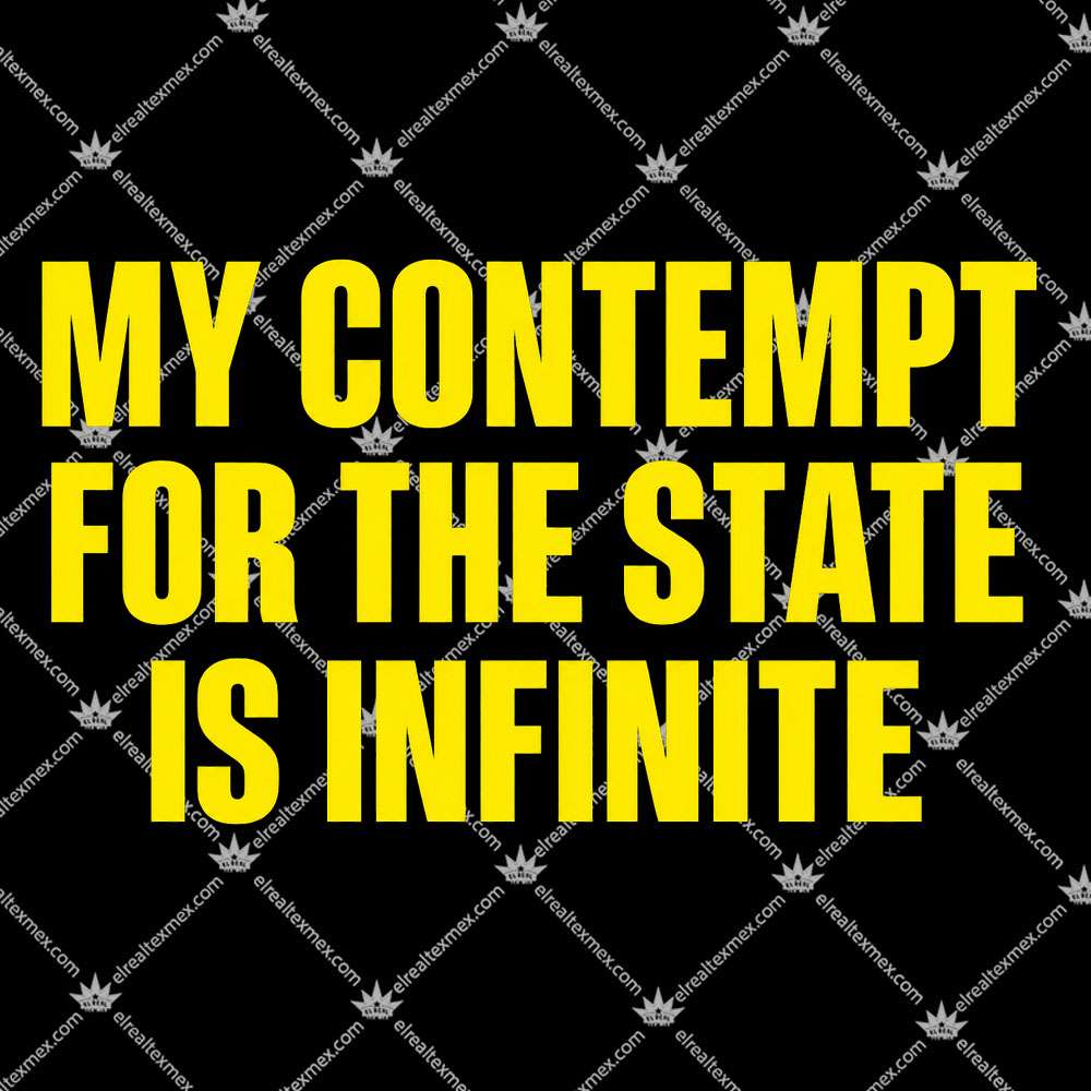 My Contempt For The State Is Infinite 2 My Contempt For The State Is Infinite T Shirts