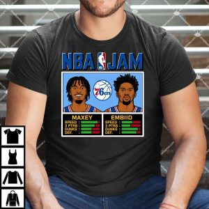 NBA Jam 76ers Maxey And Embiid T Shirt