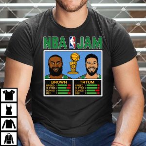 NBA Jam Celtics 2024 Champs Brown And Tatum T Shirt