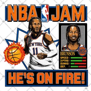 NBA Jam Knicks Jalen Brunson 5 NBA Jam Knicks Jalen Brunson T Shirts