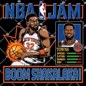 NBA Jam Knicks Karl-Anthony Towns 3 NBA Jam Knicks Karl-Anthony Towns T Shirts
