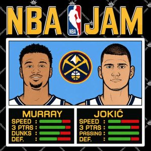 NBA Jam Nuggets Murray And Jokic T Shirts