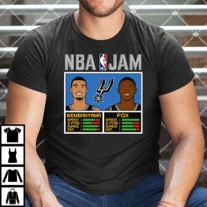 NBA Jam Spurs Wembanyama And Fox T Shirt