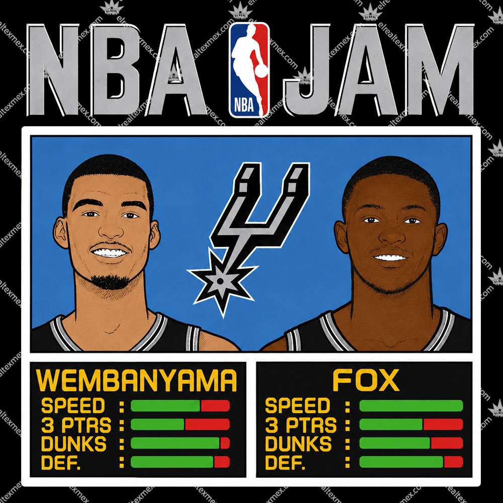 NBA Jam Spurs Wembanyama And Fox 2 NBA Jam Spurs Wembanyama And Fox T Shirts