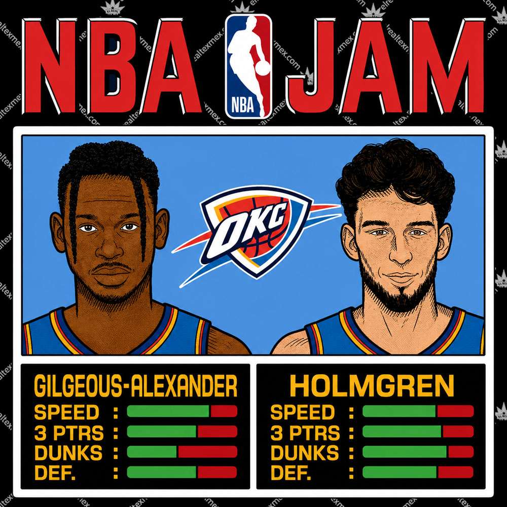 NBA Jam Thunder Gilgeous-Alexander And Holmgren 2 NBA Jam Thunder Gilgeous-Alexander And Holmgren T Shirts