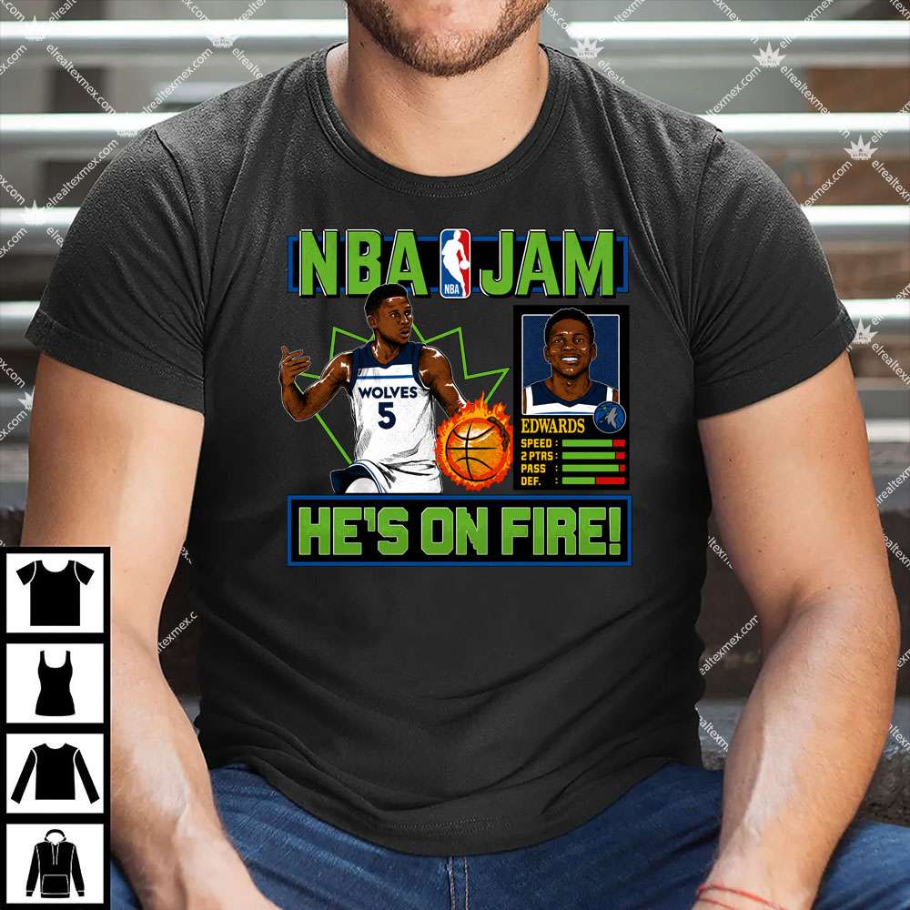 NBA Jam Timberwolves Anthony Edwards 1 NBA Jam Timberwolves Anthony Edwards T Shirt