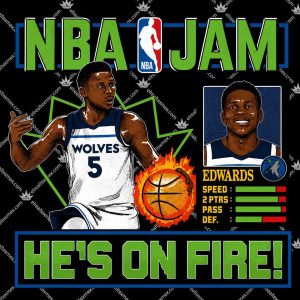 NBA Jam Timberwolves Anthony Edwards 3 NBA Jam Timberwolves Anthony Edwards T Shirts