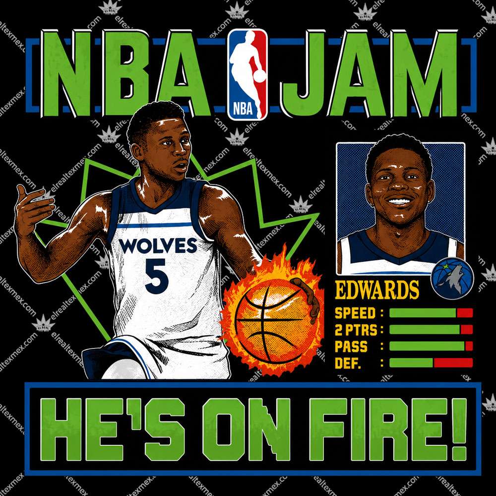 NBA Jam Timberwolves Anthony Edwards 2 NBA Jam Timberwolves Anthony Edwards T Shirts