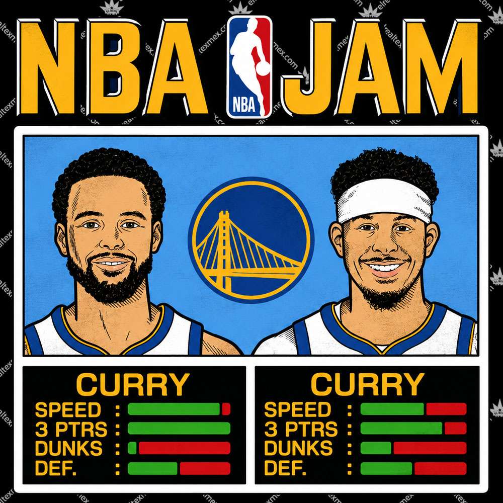 NBA Jam Warriors Curry And Curry 2 NBA Jam Warriors Curry And Curry T Shirts