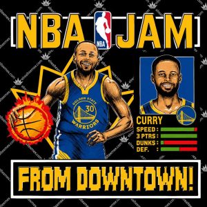 NBA Jam Warriors Stephen Curry 3 NBA Jam Warriors Stephen Curry T Shirts