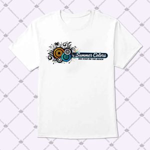 Summer Colors Big Star On The Beach T Shirt