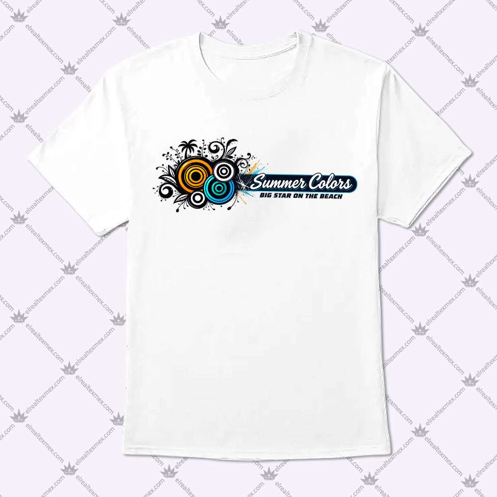 Summer Colors Big Star On The Beach 1 Summer Colors Big Star On The Beach T Shirt