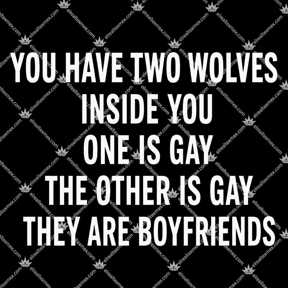 You Have Two Wolves Inside You One Is GAY 2 You Have Two Wolves Inside You One Is GAY T Shirts