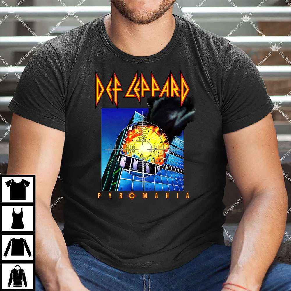 Def Leppard Pyromania Album 1 Def Leppard Pyromania Album T Shirt