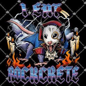 Opossum "I EAT ROCKCRETE" 3 Opossum I EAT ROCKCRETE T Shirt