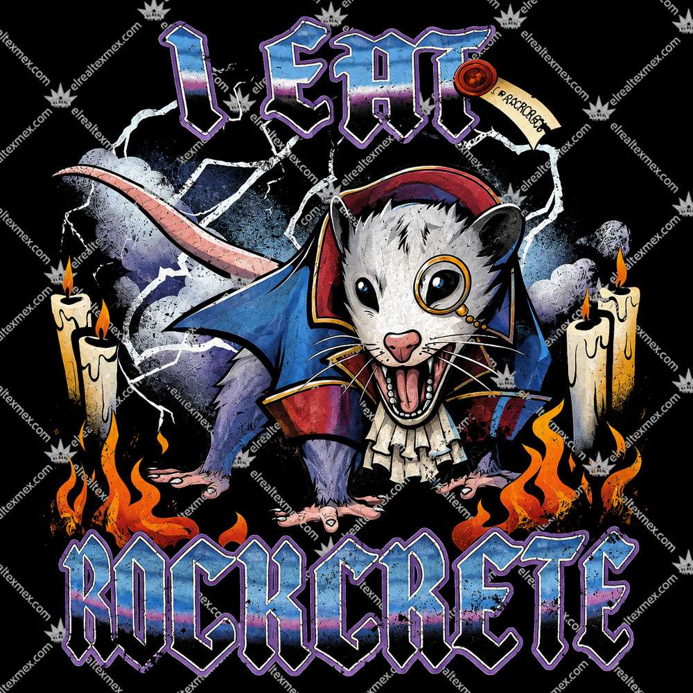 Opossum "I EAT ROCKCRETE" 2 Opossum I EAT ROCKCRETE T Shirt